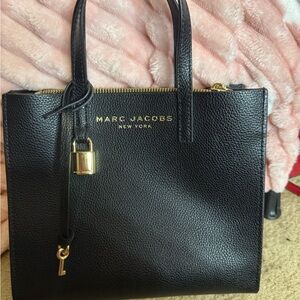 Marc Jacobs Black Tote with Gold Accents